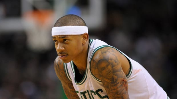 Mar 24, 2017; Boston, MA, USA; Boston Celtics guard Isaiah Thomas (4) during the second half against the Phoenix Suns at TD Garden. Mandatory Credit: Bob DeChiara-USA TODAY Sports